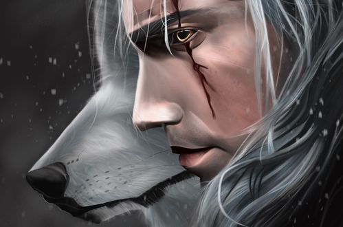 Обои на рабочий стол Фан-арт Geralt of Rivia / Геральта из Ривии, by Zhivko Enev