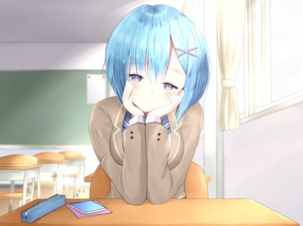 Обои на рабочий стол Rem / Рем из аниме Re:Zero kara Hajimeru Isekai Seikatsu / Re:Zero. Жизнь с нуля в альтернативном мире
