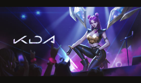 Обои на рабочий стол KaiSa / КайСа из игры League of Legends / Лига Легенд, by Jey Rain