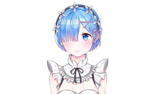 Обои на рабочий стол Rem / Рем из аниме Re:Zero kara Hajimeru Isekai Seikatsu / Re:Zero. Жизнь с нуля в альтернативном мире
