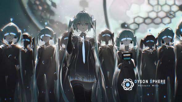 Обои на рабочий стол Vocaloid Hatsune Miku / Вокалоид Хатсунэ Мику и ее клоны