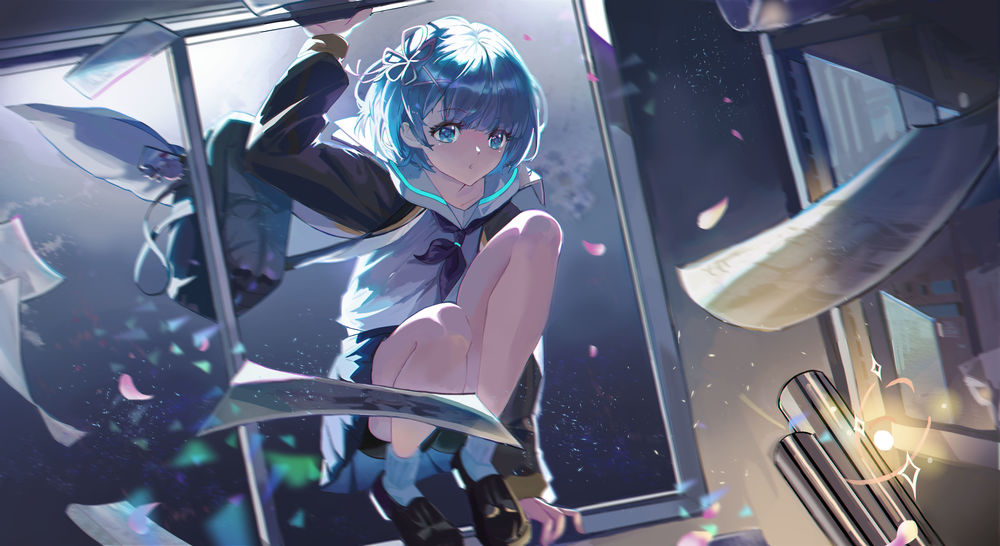 Обои для рабочего стола Rem / Рем из аниме Re:Zero kara Hajimeru Isekai Seikatsu / Re:Zero. Жизнь с нуля в альтернативном мире, by Boller