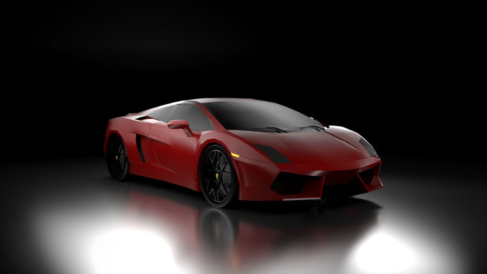 Обои для рабочего стола 3D модель Lamborghini Gallardo / Ламборджини Галардо, by Pedro Barragаn / Педро Барраган