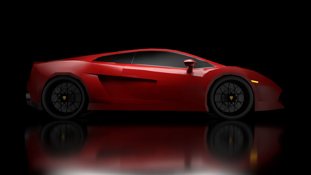Обои для рабочего стола 3D модель Lamborghini Gallardo / Ламборджини Галардо, by Pedro Barragаn / Педро Барраган