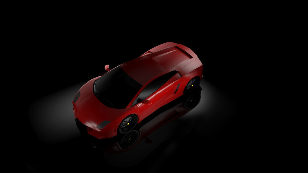 Обои для рабочего стола 3D модель Lamborghini Gallardo / Ламборджини Галардо, by Pedro Barragаn / Педро Барраган