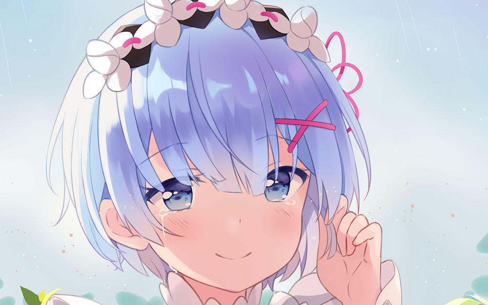 Обои для рабочего стола Rem / Рем из аниме Re:Zero kara Hajimeru Isekai Seikatsu / Re:Zero. Жизнь с нуля в альтернативном мире