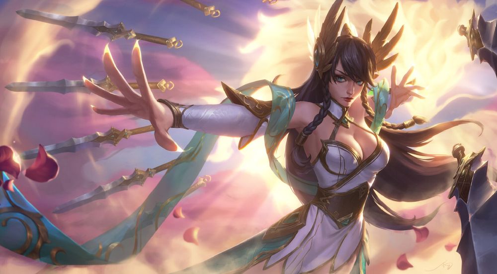 Обои для рабочего стола Irelia / Ирелия из игры League of Legends / Лига Легенд, by ccan YANG