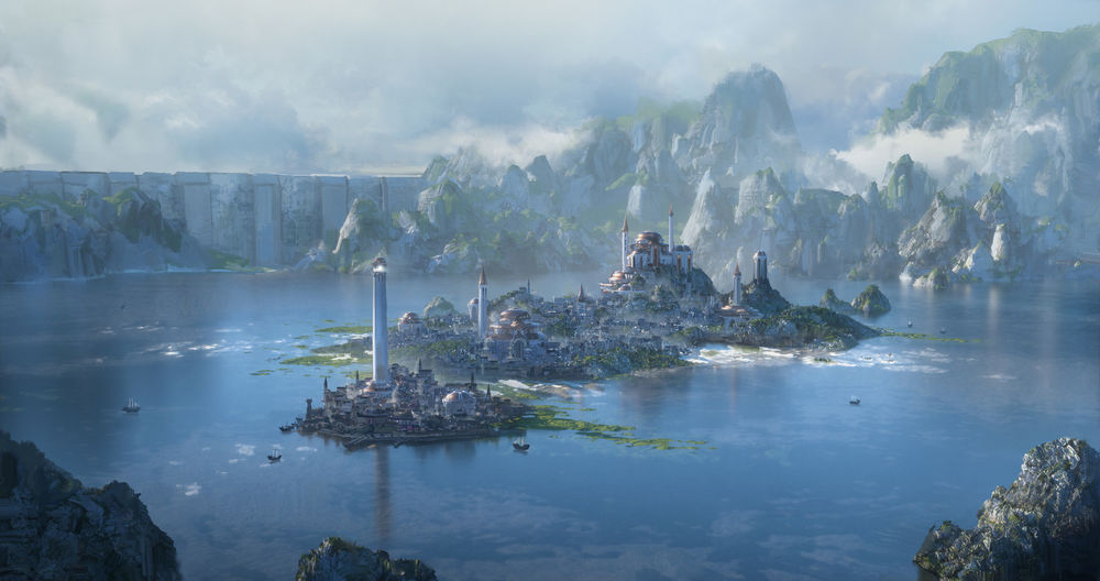 Обои для рабочего стола Lake City / Город на озере, by Leon Tukker