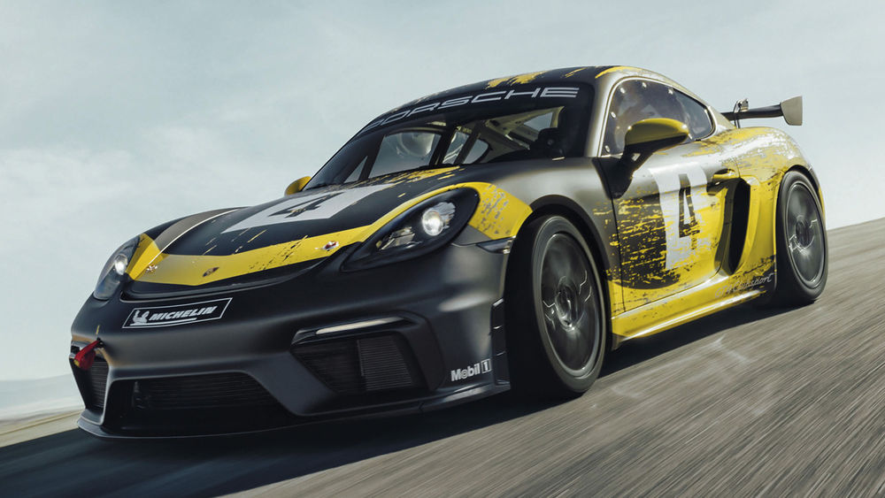 Обои для рабочего стола Спортивный автомобиль Porsche 718 Cayman, модель 2019 года