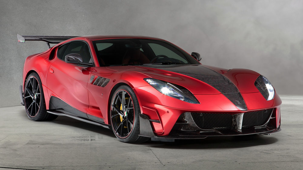 Обои для рабочего стола Красный спортивный суперкар Mansory Stallone, модель 2018 года