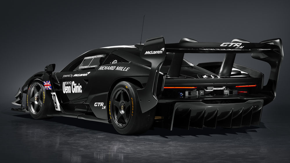 Обои для рабочего стола Черный спортивный суперкар McLaren Senna GTR, модель 2020 года
