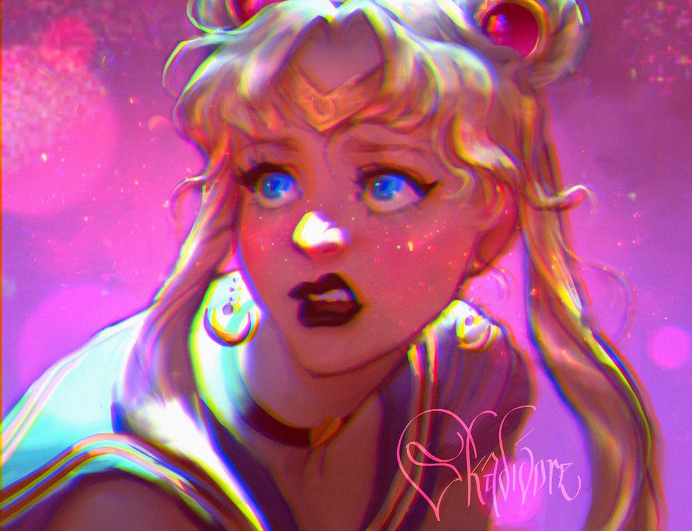 Обои для рабочего стола Usagi Tsukino / Усаги Цукино из аниме Sailor Moon / Сейлор Мун, by Pauline Voß