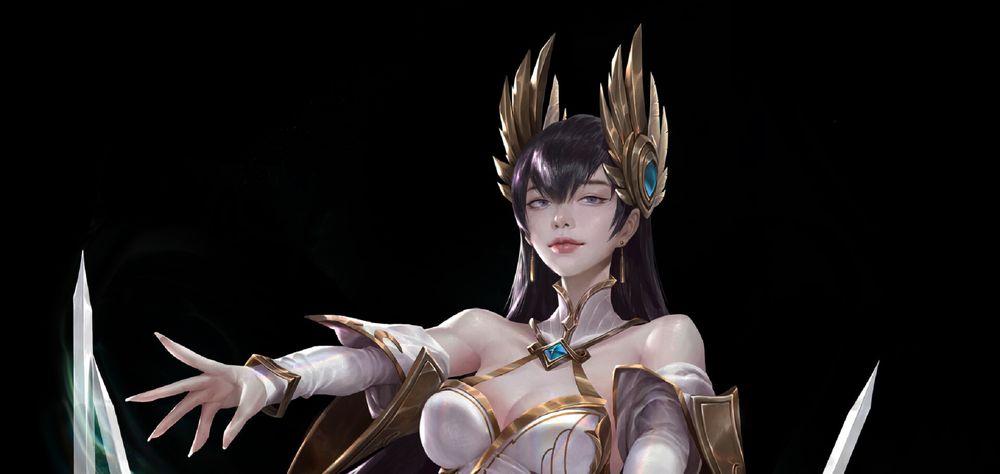 Обои для рабочего стола Irelia / Ирелия из игры Лига Легенд / League of Legends, by chang yuan xie