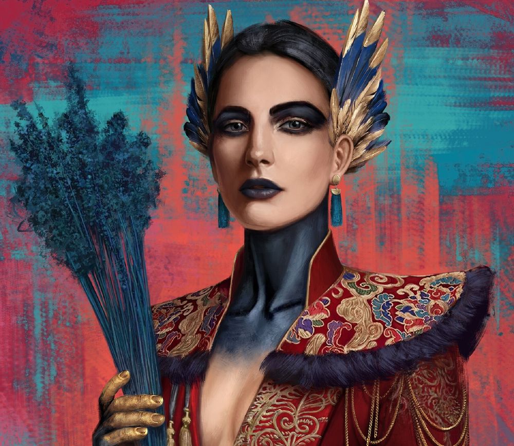 Обои для рабочего стола Persephone / Персефона-грозная, почтенная и величественная королева подземного мира, by Dave Arredondo