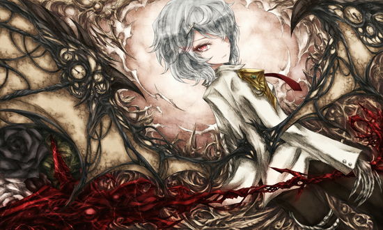 Обои на рабочий стол Remilia Scarlet / Ремилия Скарлет Scarlet из аниме Touhou / Тохо