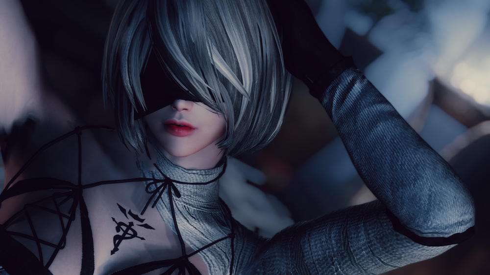 Обои для рабочего стола YoRHa No. 2 Type B из игры NieR: Automata