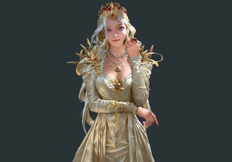 Обои на рабочий стол Принцесса в короне, by zhiruiwang