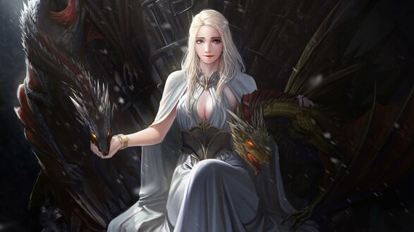 Обои на рабочий стол Daenerys Targaryen / Дейнерис Таргариен из сериала Игра престолов / Game of Thrones