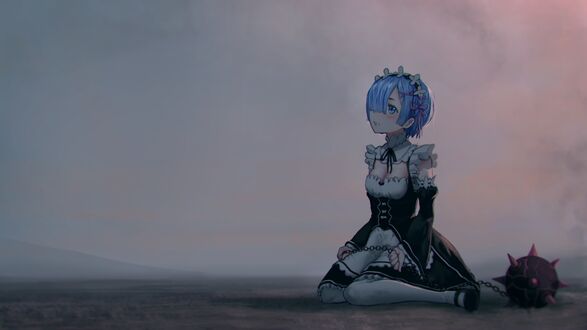 Обои на рабочий стол Rem / Рем из аниме Re:Zero kara Hajimeru Isekai Seikatsu / Re:Zero. Жизнь с нуля в альтернативном мире