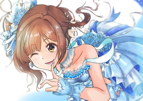 Обои на рабочий стол Shimamura Uzuki / Шимамура Узуки из аниме THE iDOLM@STER: Cinderella Girls / Идолмастер: девушки-золушки