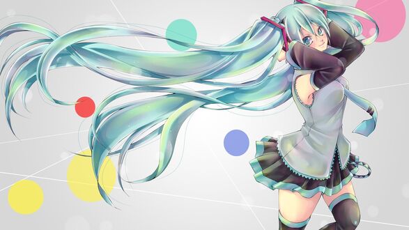 Обои на рабочий стол Vocaloid / Вокалоид Hatsune Miku / Хатсуне Мику / Мику Хацунэ