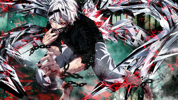Обои на рабочий стол Ken Kaneki / Кен Канеки из аниме Tokyo Ghoul / Токийский Гуль