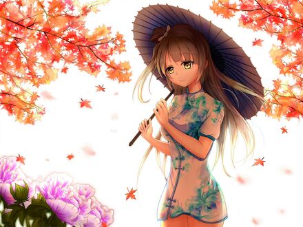Обои на рабочий стол Kotori Minami / Котори Минами из аниме Love Live! School Idol Project / Живая любовь! Проект Школьный идол