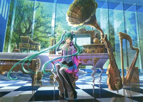 Обои на рабочий стол Vocaloid / Вокалоид Hatsune Miku / Хатсуне Мику / Мику Хацунэ