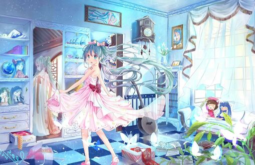 Обои на рабочий стол Vocaloid / Вокалоид Hatsune Miku / Хатсуне Мику / Мику Хацунэ