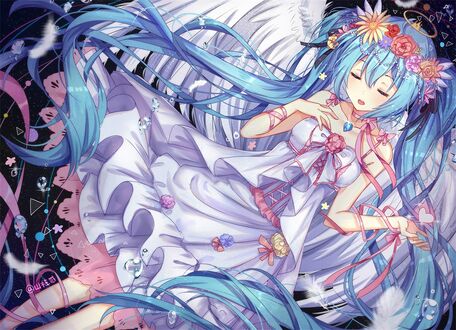Обои на рабочий стол Vocaloid / Вокалоид Hatsune Miku / Хатсуне Мику / Мику Хацунэ