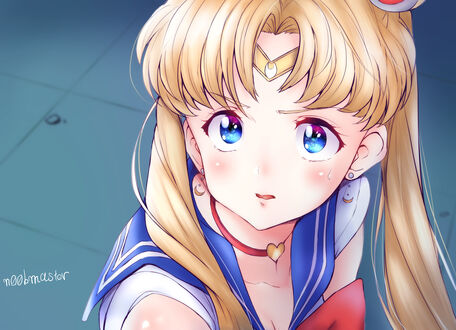 Обои на рабочий стол Usagi Tsukino / Усаги Цукино из аниме Sailor Moon / Сейлор Мун