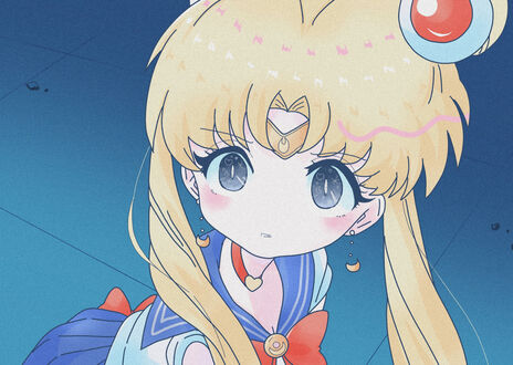 Обои на рабочий стол Usagi Tsukino / Усаги Цукино из аниме Sailor Moon / Сейлор Мун