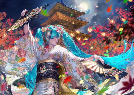 Обои на рабочий стол Vocaloid / Вокалоид Hatsune Miku / Хатсуне Мику / Мику Хацунэ
