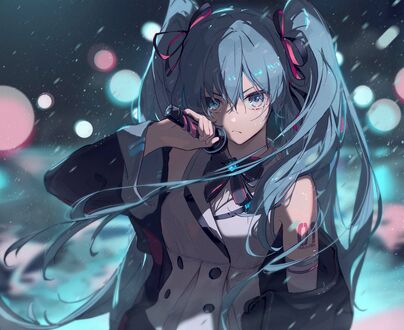 Обои на рабочий стол Vocaloid Hatsune Miku / Вокалоид Хатсунэ Мику, by kodamazon