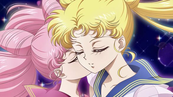 Обои на рабочий стол Chibiusa / Чибиуса и Sailor Moon / Сейлор Мун / Usagi Tsukino / Усаги Цукино из аниме Сейлор Мун / Sailor Moon, by Sailorcrisis