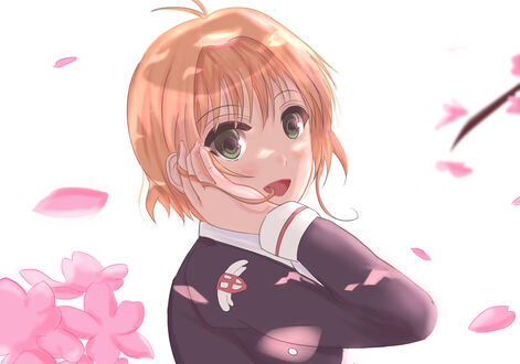 Обои на рабочий стол Сакура Киномото / Sakura Kinomoto из аниме Сакура - собирательница карт / Card captor Sakura