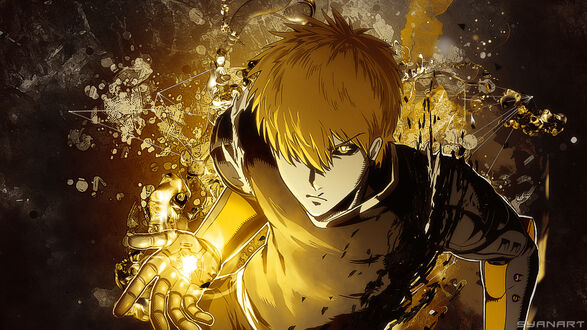 Обои на рабочий стол Genos / Дженос из аниме One-Punch Man / Ванпанчмен / Человек одного удара, fan art by Syan Art