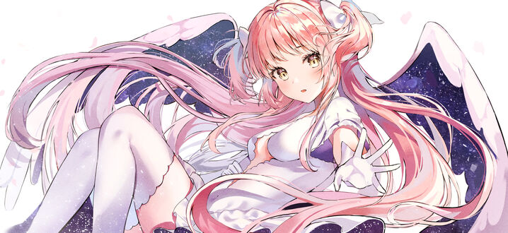 Обои на рабочий стол Канаме Мадока / Kaname Madoka / Ultimate Madoka из аниме Mahou Shoujo Madoka Magica / Девочка-волшебница Мадока Магика
