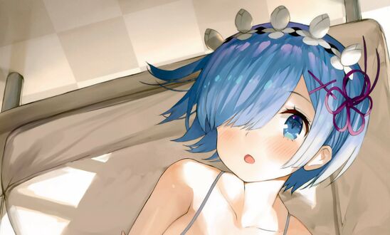 Обои на рабочий стол Rem / Рэм из аниме Re: Жизнь в альтернативном мире с нуля / Re: Zero kara Hajimeru Isekai Seikatsu