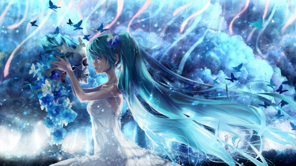 Обои для рабочего стола Vocaloid / Вокалоид Hatsune Miku / Хатсуне Мику / Мику Хацунэ