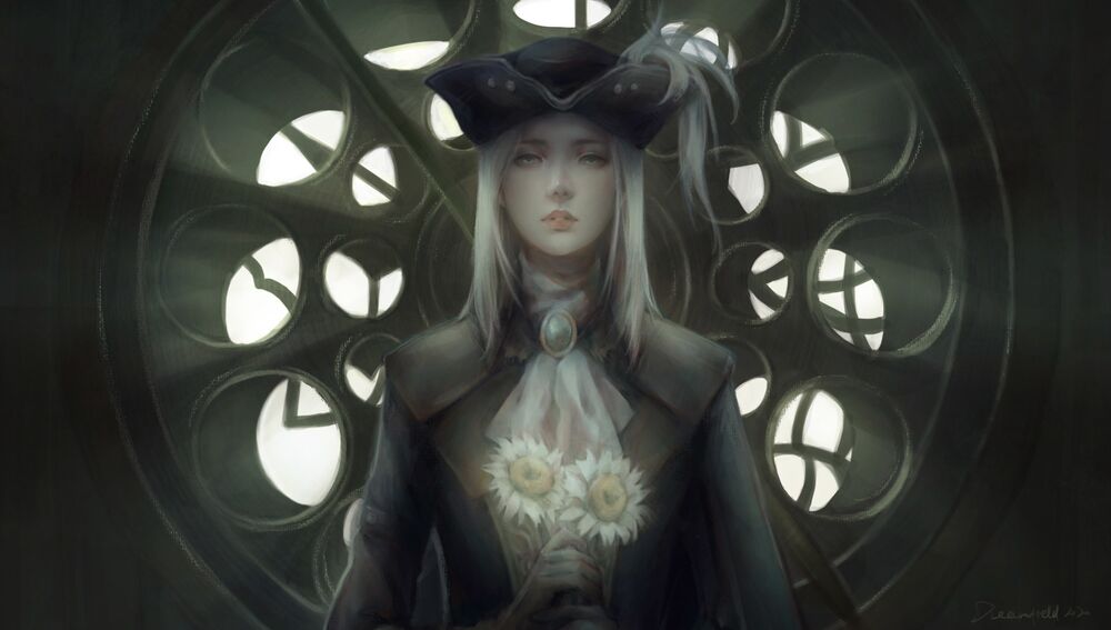 Обои для рабочего стола Lady Maria / Леди Мария из игры Bloodborne: Порождение крови