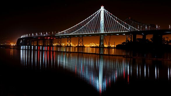 Обои на рабочий стол Вантовый мост между Сан-Франциско и Оклендом / San Francisco – Oakland Bay Bridge, фотограф Robert Hernandez Villalta