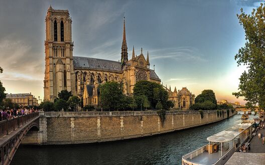 Обои на рабочий стол Собор Парижской Богоматери (Нотр-Дам-де-Пари; Cathйdrale Notre-Dame de Paris)