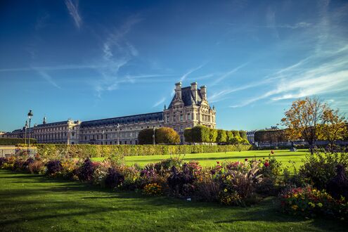 Обои на рабочий стол Сад Тюильри, Дворец Тюильри, Франция / Tuileries Garden, Tuileries Palace, France