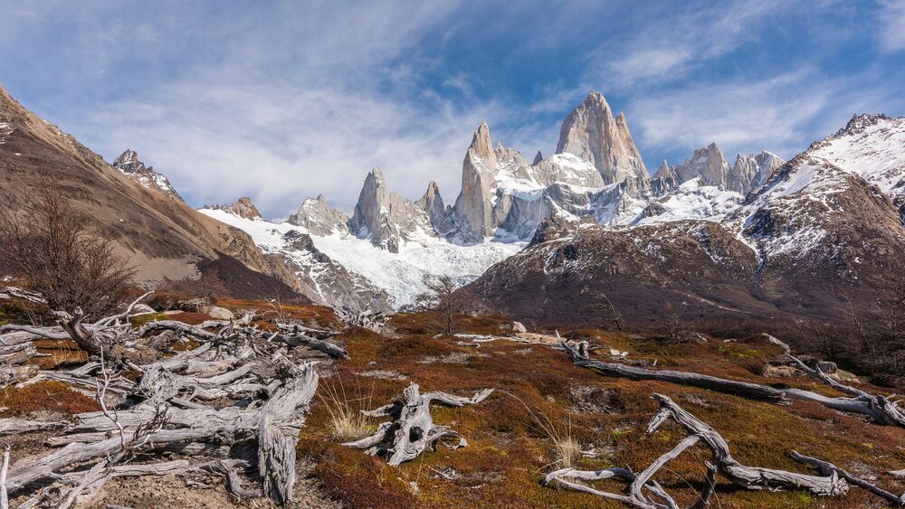 Обои для рабочего стола Аргентинская Патагония, гора Фицрой, фотограф Glen Sinclair