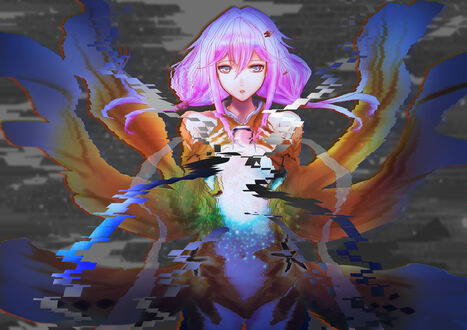 Обои на рабочий стол Инори Юдзуриха / Inori Yuzuriha из аниме Корона грешника / Guilty Crown