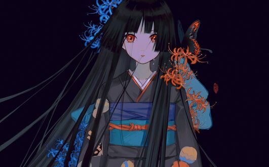 Обои на рабочий стол Enma Ai / Энма Ай из аниме Адская девочка / Hell Girl / Jigoku Shoujo
