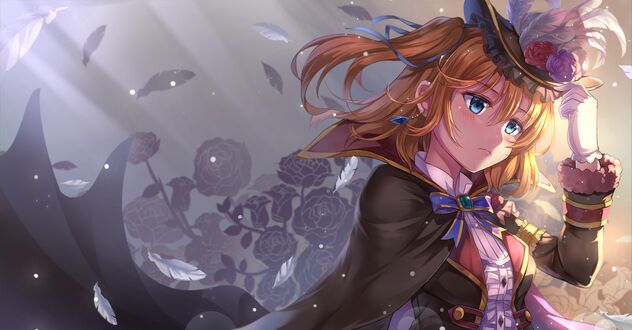 Обои на рабочий стол Kousaka Honoka / Косака Хонока персонаж из мультимедийного проекта Love Live! School Idol Project / Живая любовь! Проект «Школьный идол», art by Miazi