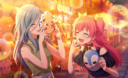 Обои на рабочий стол Шизуку Хиномори / Hinomori Shizuku и Айри Момои / Momoi Airi из игры Project Sekai Colorful Stage! feat. Hatsune Miku