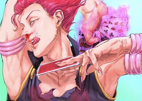 Обои на рабочий стол Хисока / Hisoka из аниме Хантер Х Хантер / Охотник Х Охотник / Hunter X Hunter